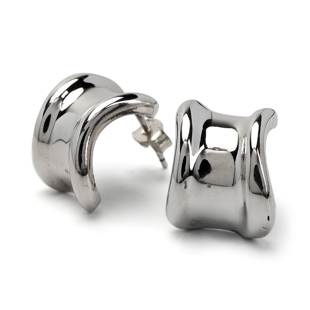 シルバー925 ボーンカフピアス ワイド [ce370]