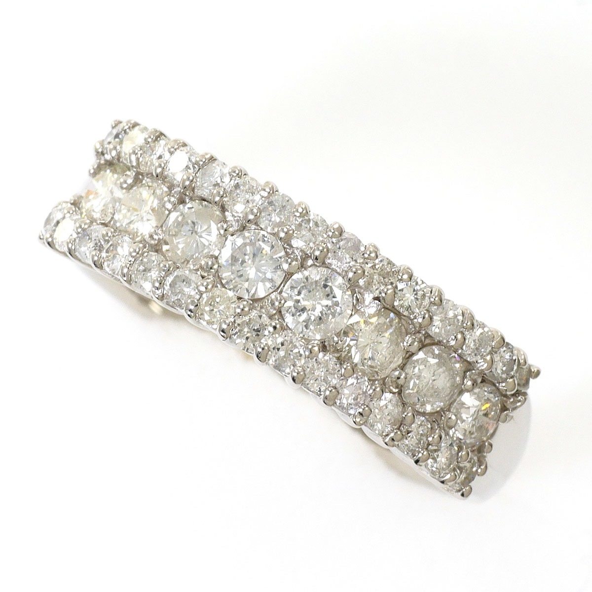 PT900 プラチナ リング・指輪 12号 ダイヤモンド 1.00ct 鑑別書 総重量約4.6g ジュエリー 中古