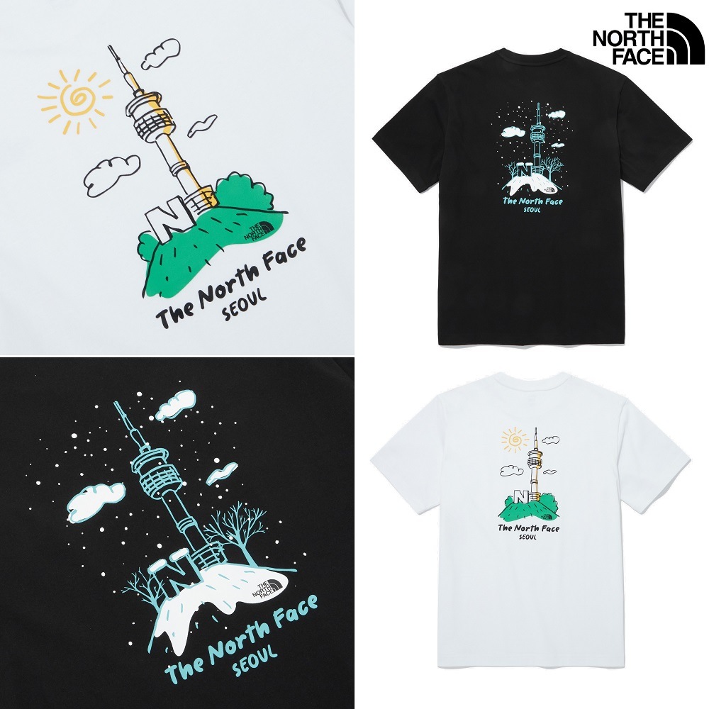[韓国発売] MENS SEOUL FOUR SEASONS S/S R/TEE 2色 新商品 韓国ファッション 韓国人気 男女共用 日常服 ストリートファッション 夏ファッション 学生ファッション