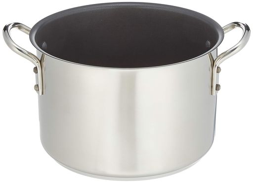 遠藤商事 業務用 ムラノ インダクション テフロンセレクト 半寸胴鍋 24cm (蓋無) IH対応 18-8ステンレス/内面テフロン加工 AHVA403