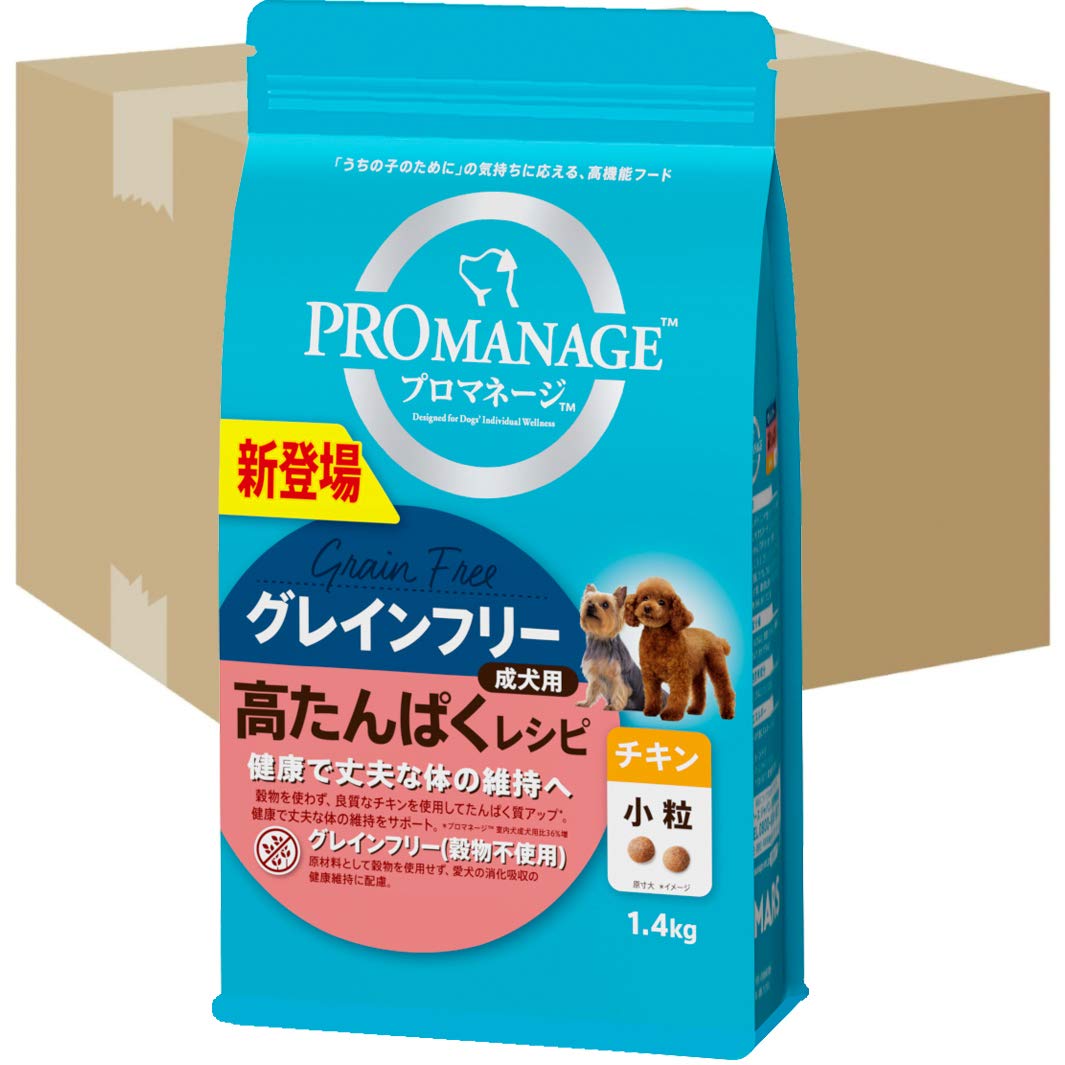 プロマネージ ドッグフード 成犬用 高たんぱくレシピ 小粒 チキン 1.4kg×6個 (ケース販売)