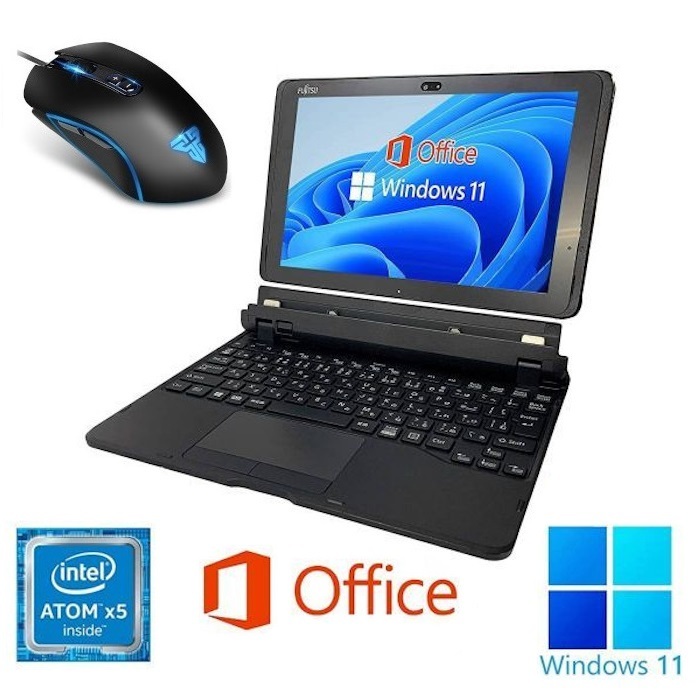 【サポート付】富士通 Q507 Windows11 メモリー:4GB SSD:570GB 10.1型