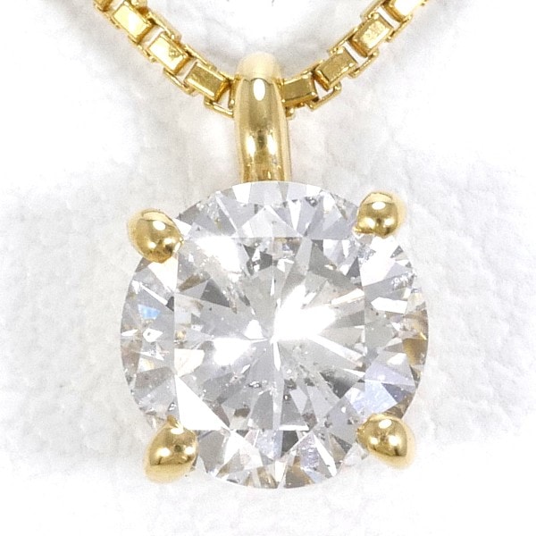 K18 18金 YG イエローゴールド ネックレス ダイヤ 0.583 鑑別書 ジュエリー 中古