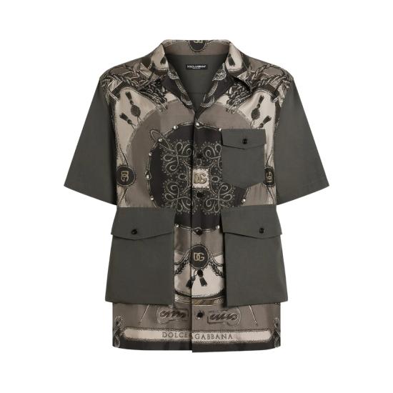 DOLCE & GABBANA Men Shirts G5OH4T HI12E HJ5XB GREY