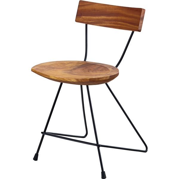 ウッドチェア/パーソナルチェア 幅42cm奥行47.5cm高さ70.5cm座面高45.5cm 木製 スチール リビング ダイニング