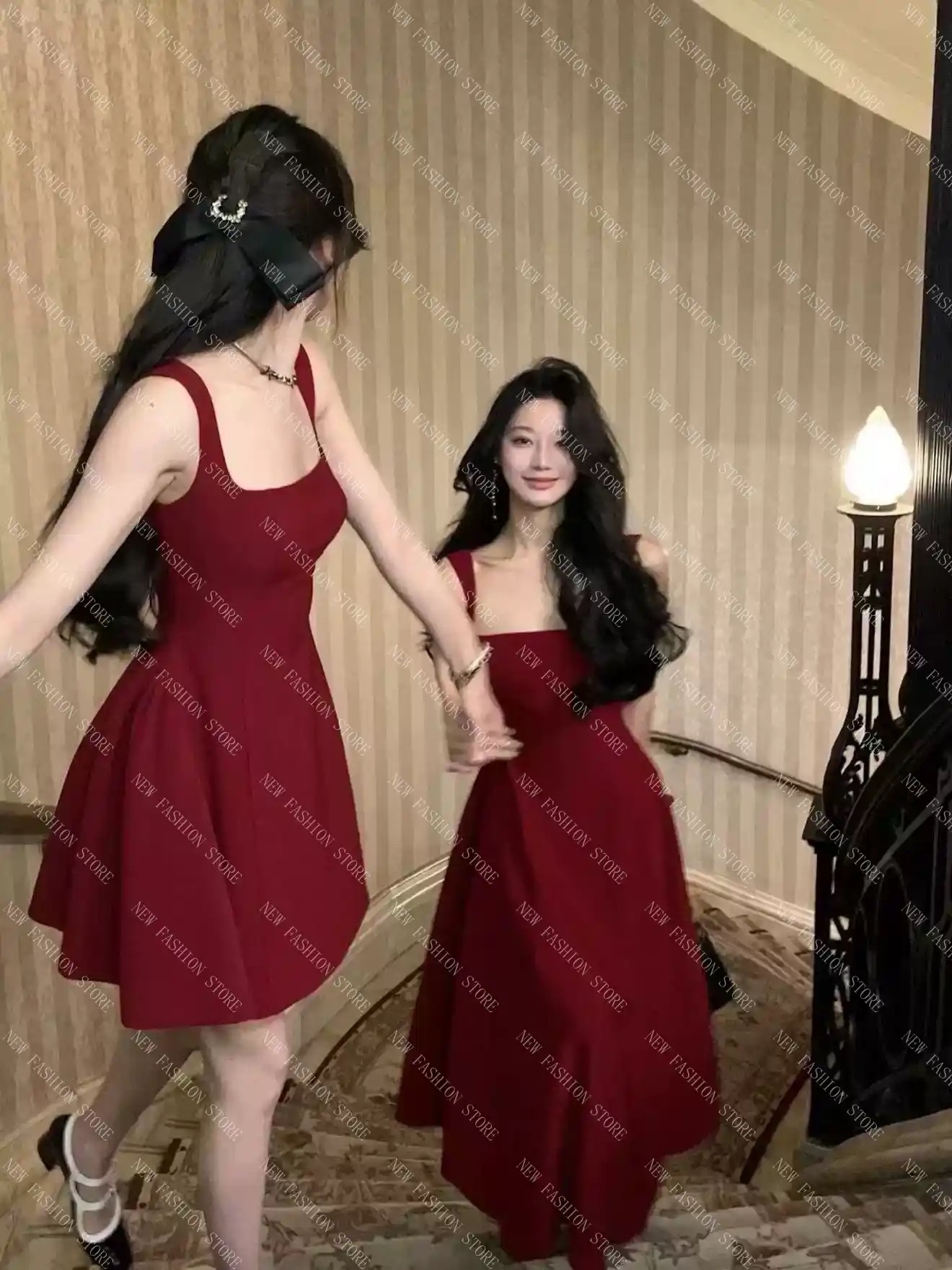 スパゲッティドレス女性フレンチ-19