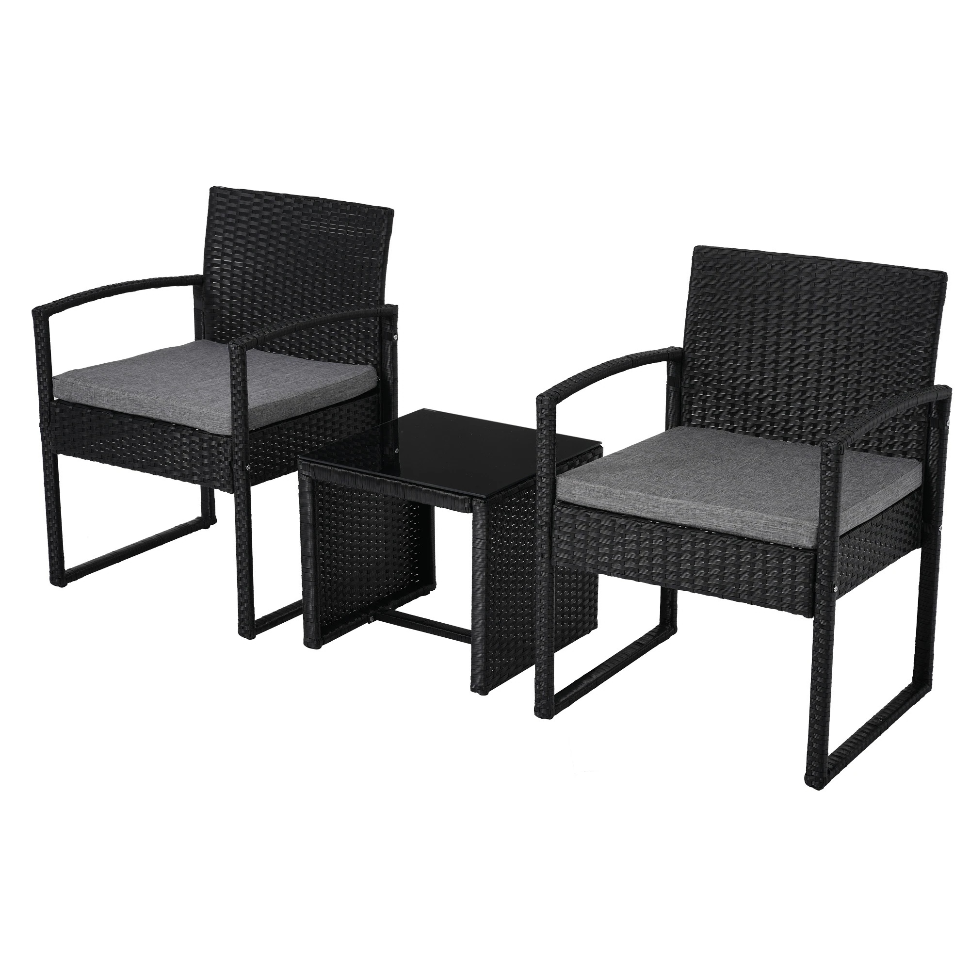 ガーデンファニチャー ラタン調 テーブル ベランダ 屋外家具 ソ 3点 高級 テラス ホテル 【国内発送】【元SKU:WF300977】ラタン調 カフェ 家具 ガーデンチェアー 樹脂 ガーデンテーブル