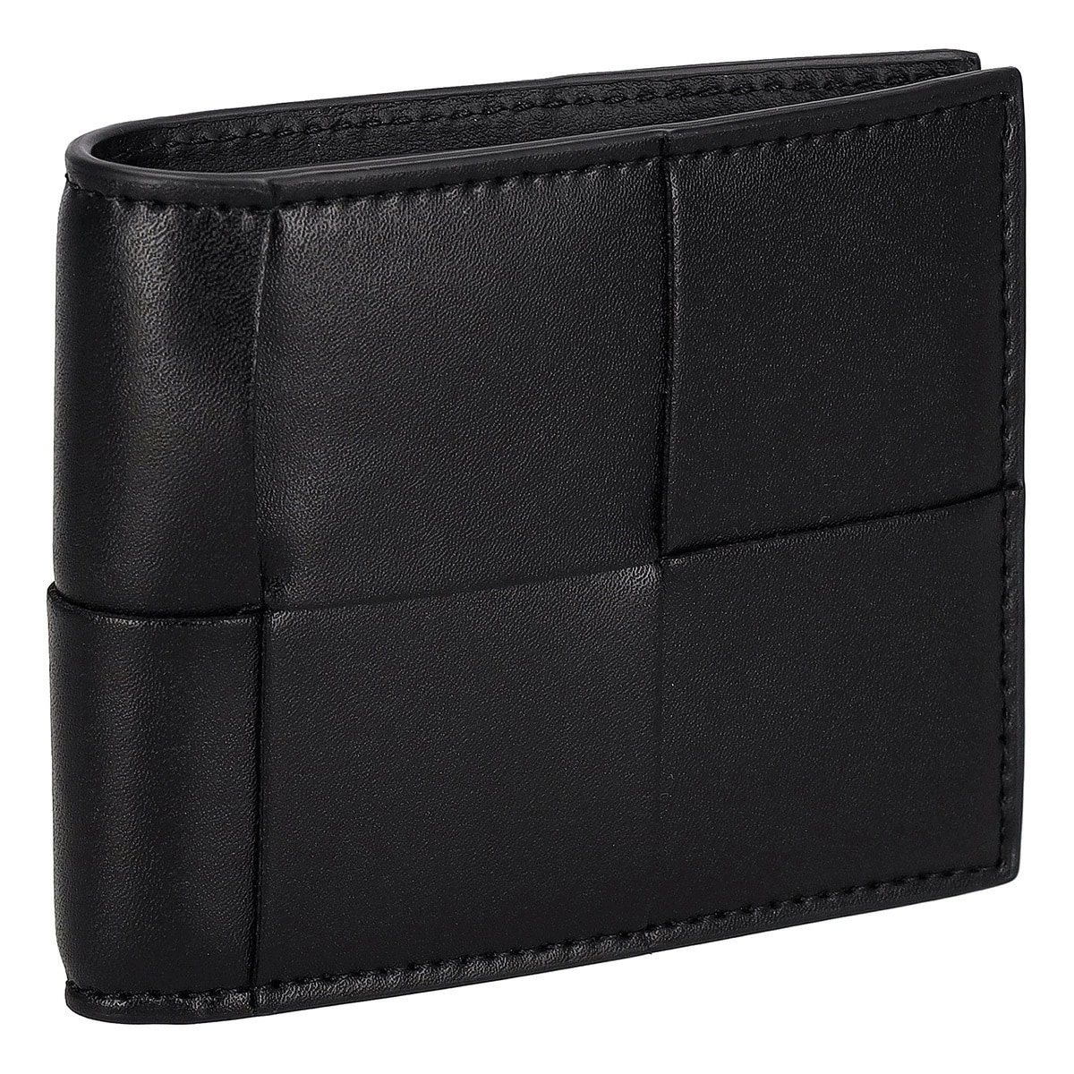 BOTTEGA VENETA 649603-V47V1-8803 INTRECCIATO ボッテガヴェネタ イントレチャート 二折財布 カーフレザー ブラック