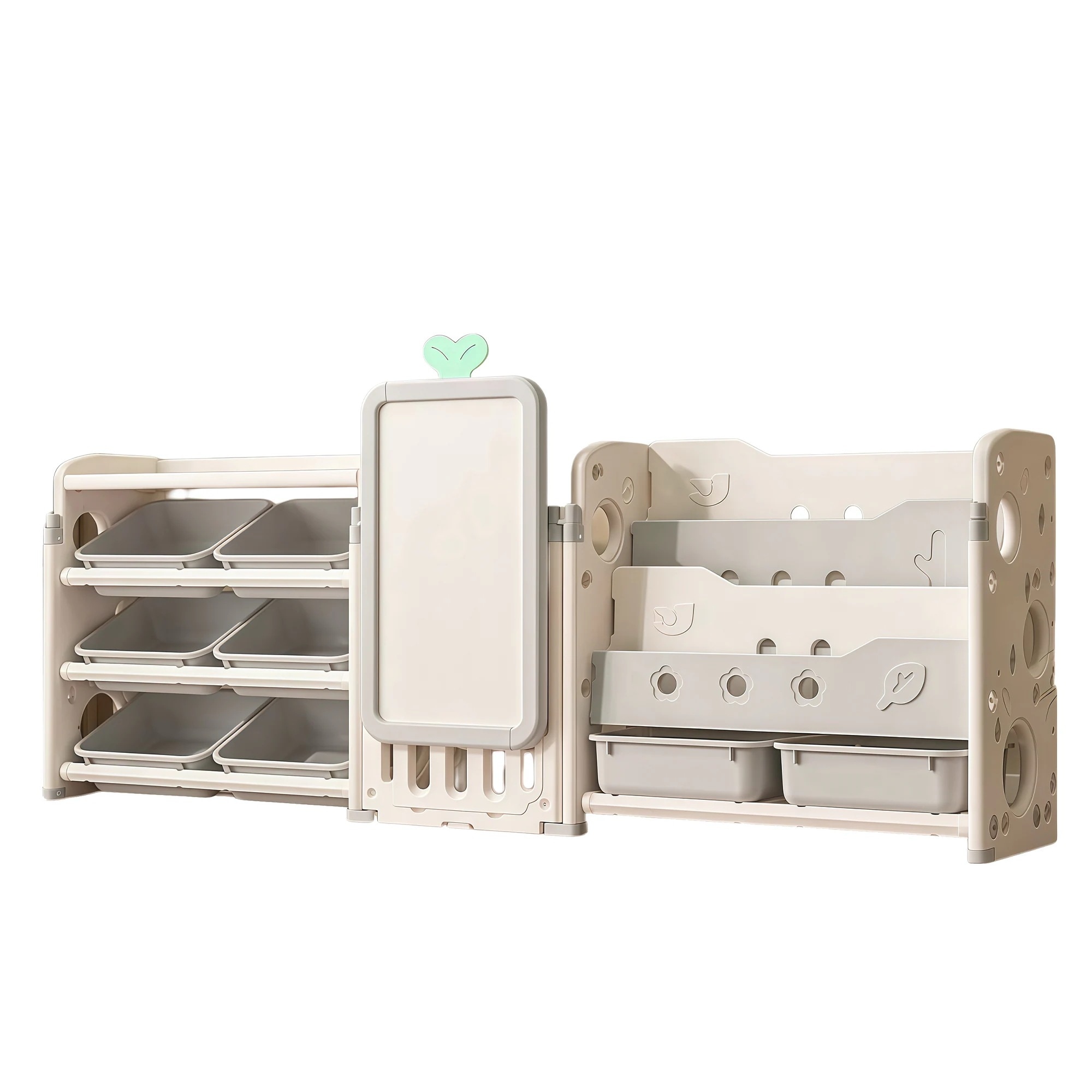 17603in1おもちゃ棚＆絵本棚＆描きボード 折り畳み 本棚 書棚 絵本棚 大容量 キッズ 収納ラック ラック おしゃれ 組立カンタン こども