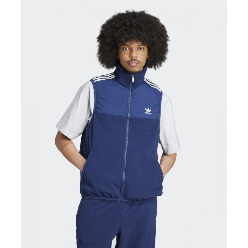 アディダス 3S フリースベスト-ネイビー/IZ2482