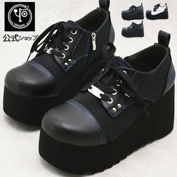 【公式SHOP特典キズ補修液付】 ヨースケ 厚底シューズ メンズ レースアップシューズ 10cm 厚底フラット 靴