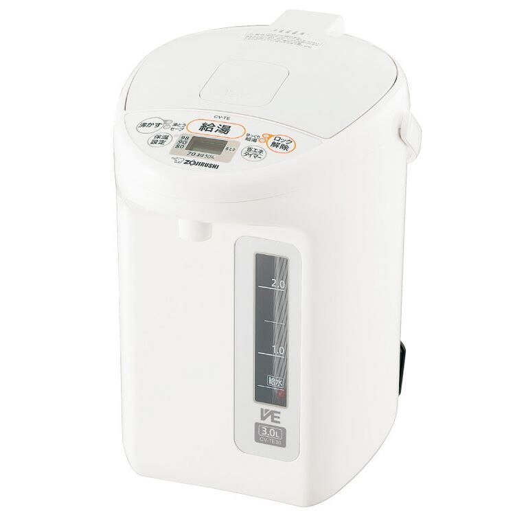 象印 VE電気まほうびん ホワイト CV-TE30-WA (D)　メガ割