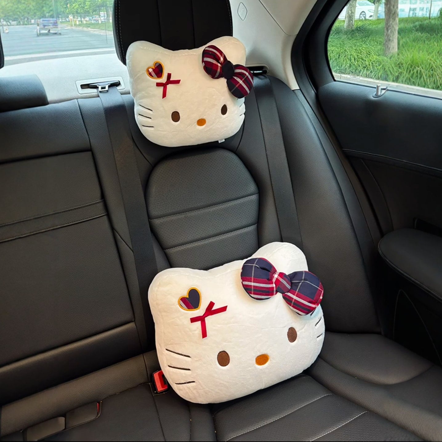 キティ自動車腰当て腰当て車載クッション主運転席背もたれ長時間女子車用