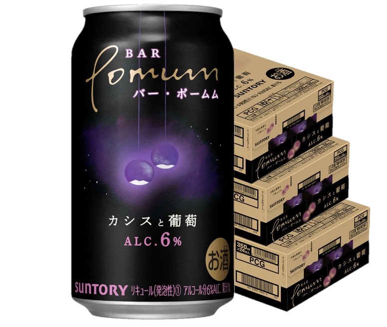 【送料無料】サントリー BAR Pomum バーポームムカシスと葡萄 6％ 350ml3ケース/72本【本州(一部地域を除く)は送料無料】