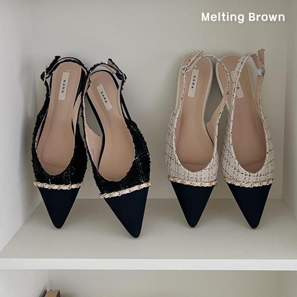 女性スリングバックサンダル レディース 春の靴 フラット