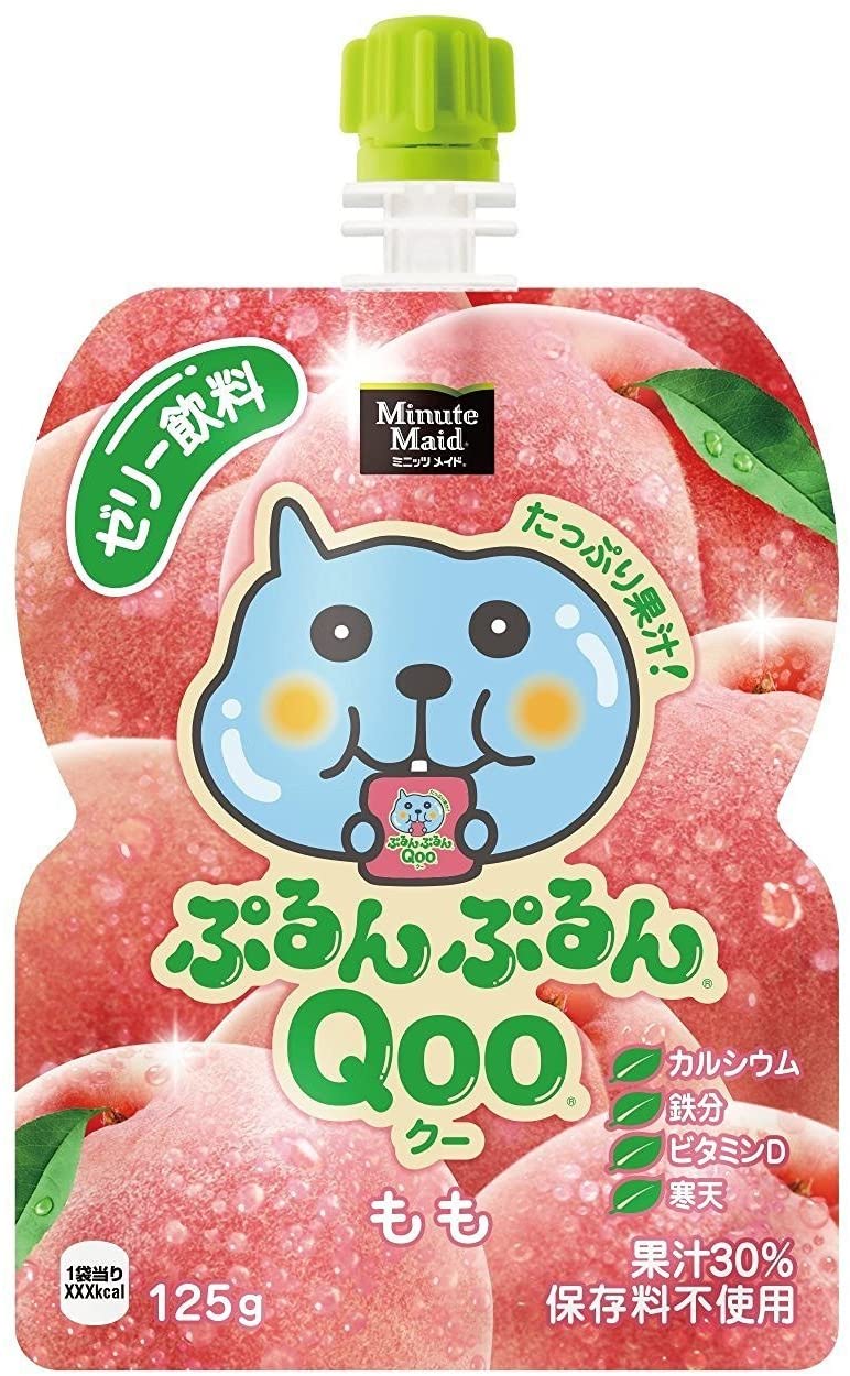 (30個セット) ミニッツメイド ぷるんぷるん Qoo クー もも ゼリー飲料 パウチ 125g30袋 コカコーラ コカコーラ