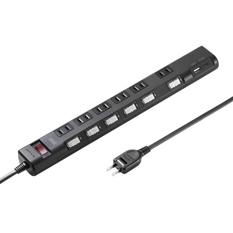 サンワサプライ　節電タップ　TAP-B108UC-3BK