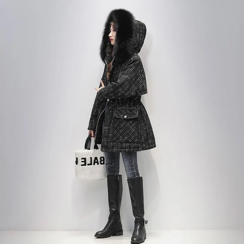 大人気 上品 モッズコート ダウンジャケット レディース 冬 中綿ダウンコート ミディアム丈 カジュアル エコファーフード付 綿ジャケット アウター暖かい オシャレ