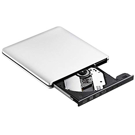 USB3.0接続 薄型 外付けブルーレイドライブ BD/DVD/CD書込 読取 高速 シルバー