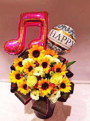 商品ID 8303 アレンジメント　音符お任せデザイン　生花