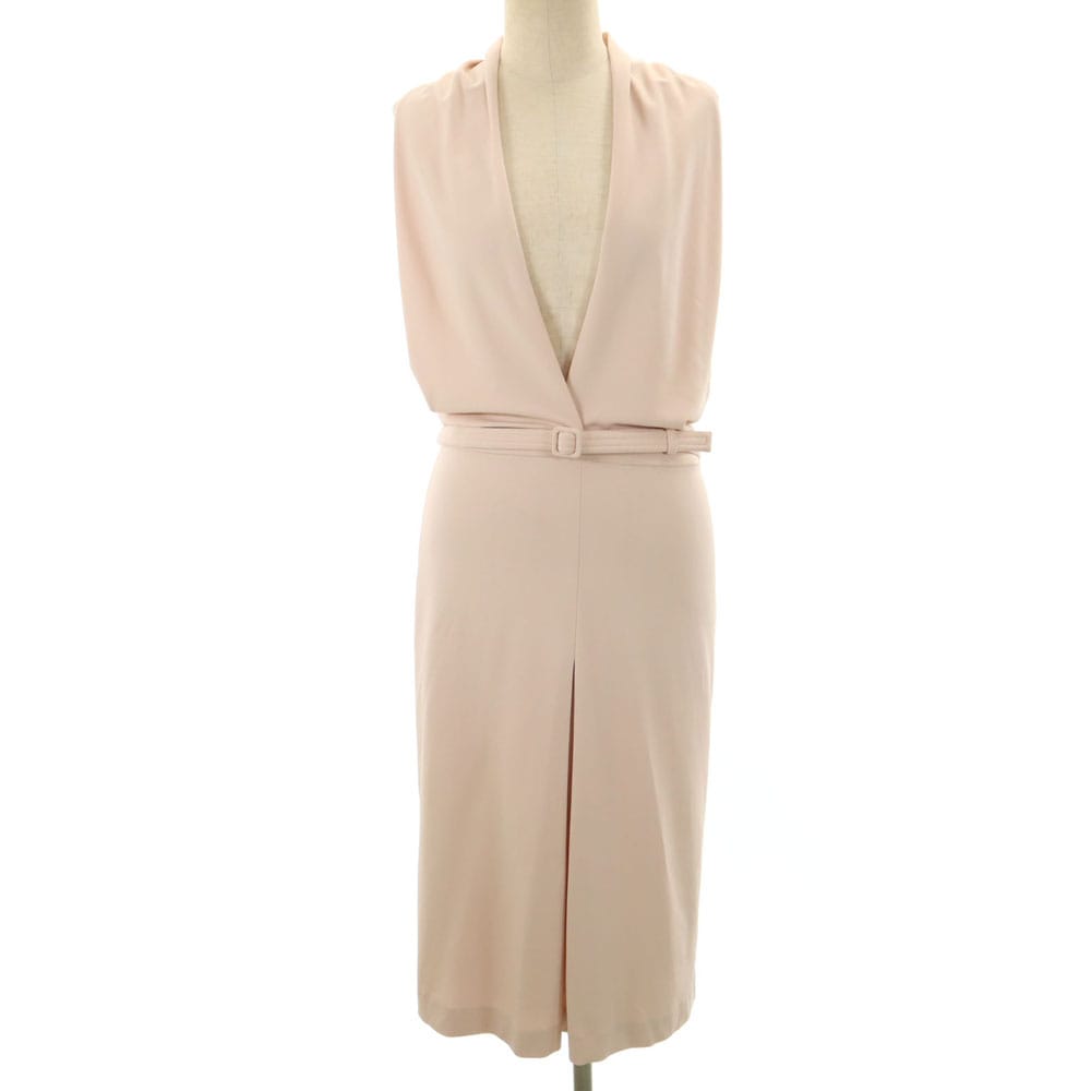 未使用 イタリア製 376214 ホルターネック ワンピース M ピンク ドレス レディース