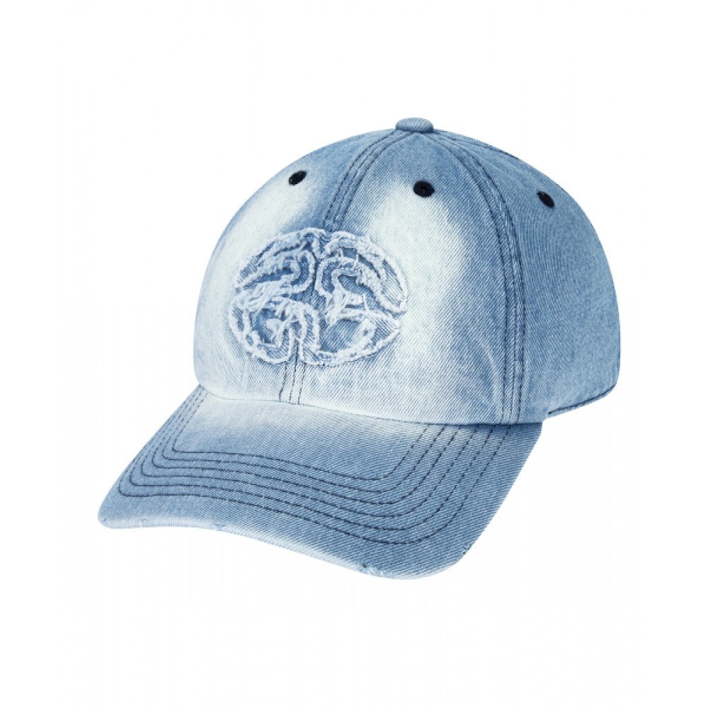 マハグリッドローカットデニムボールキャップブルー (MG2DFMAB30S)