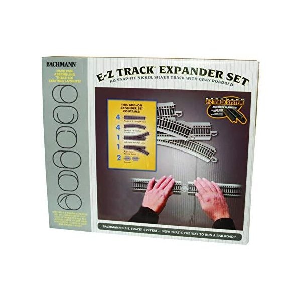 Bachmann Trains SnapFit EZ TRACK LAYOUT EXPANDER SET NICKEL SILVER Rail With Grey Roadbed HO Scale 並