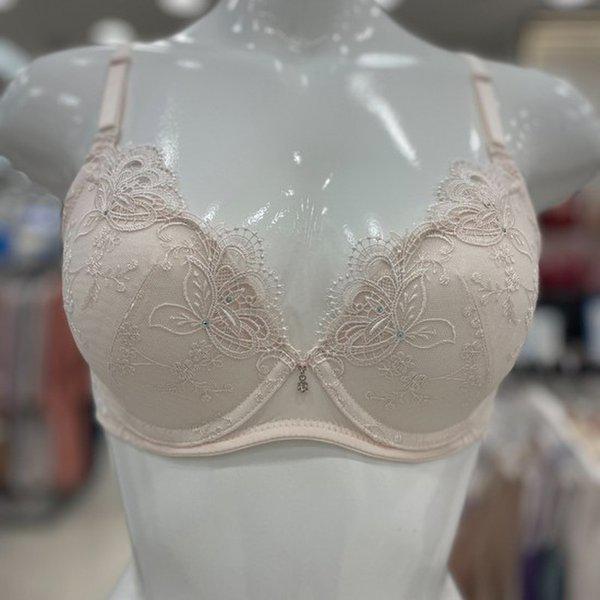 クチュールパッチ刺繍ローウエストボリュームアップモールドブラ/BR978A CR