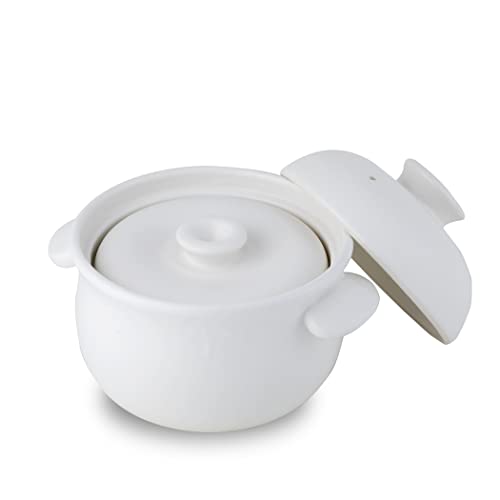 色：白 サイズ：３合 たいせい窯 萬古焼 土鍋 ごはん鍋 3合炊き 白 / 日本製 直火用 電子レン