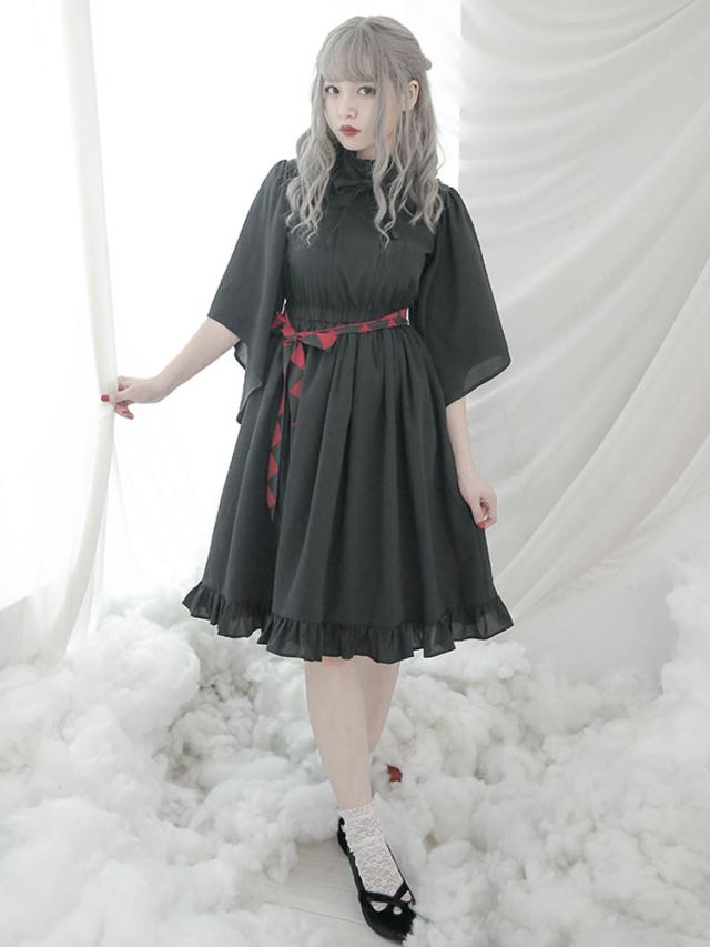 【全店任意2枚購入で100円OFF】ゴシックロリータOPドレス長袖咲夜魔女ロリータワンピース