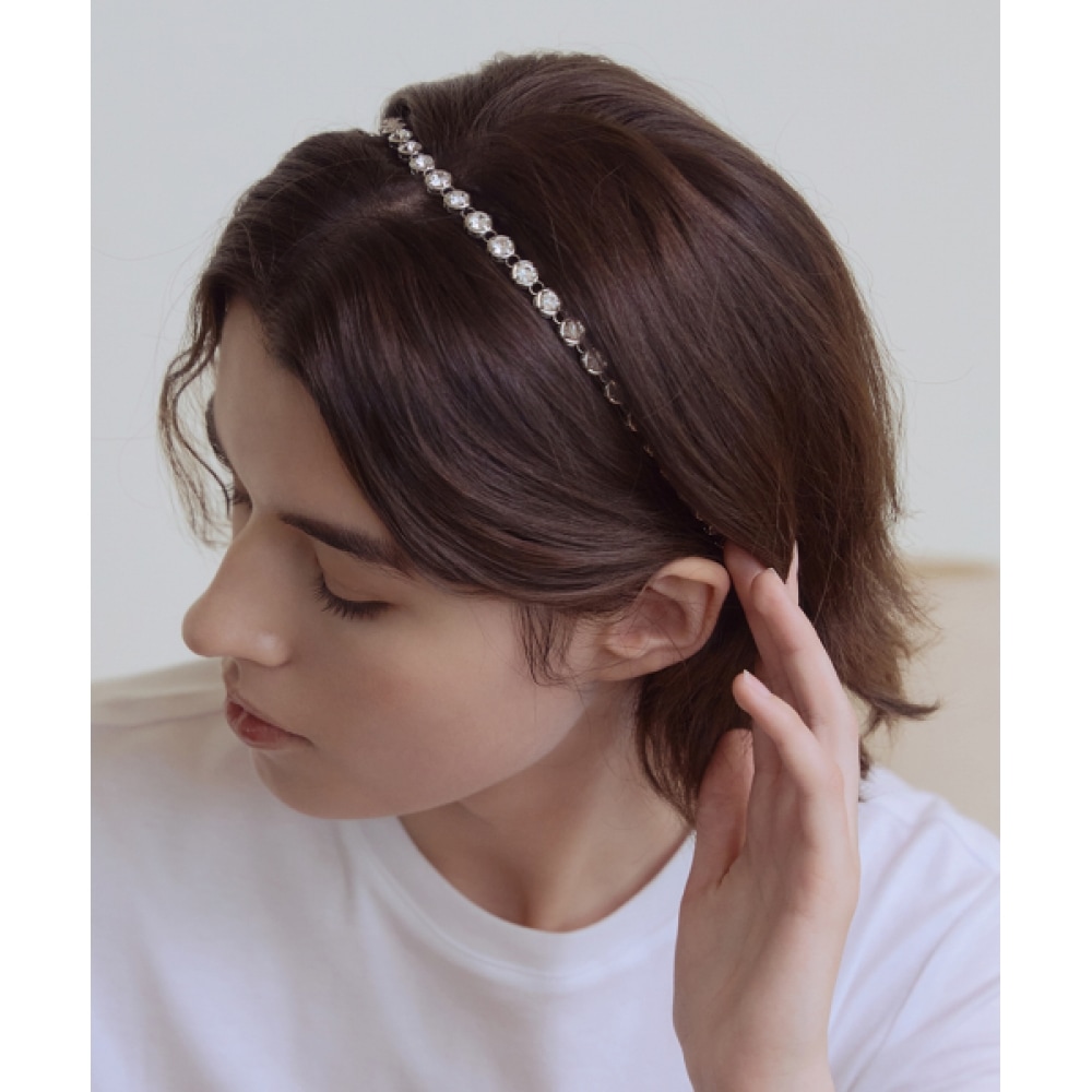 アイスガーデン A.508 丸型クリスタル装飾ヘアバンド