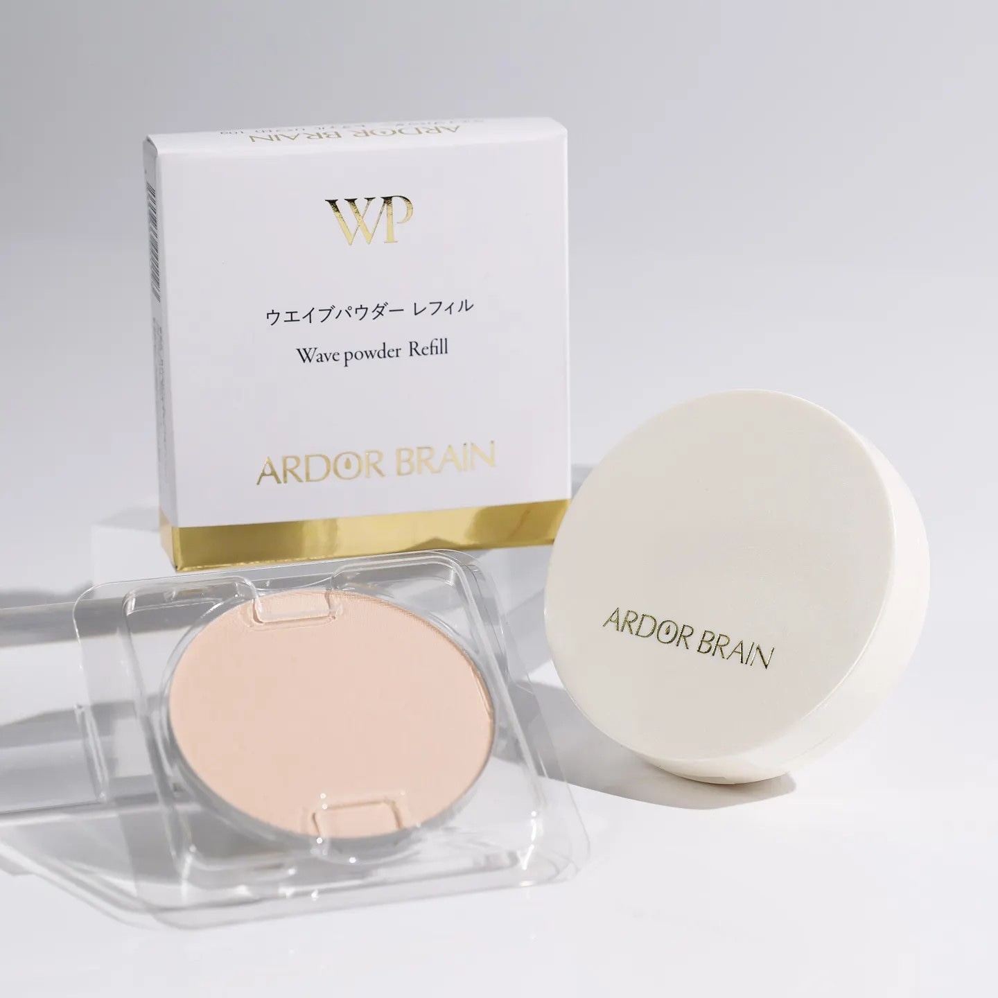 ARDOR BRAIN　ウエイブパウダー レフィル(パフ付き)＋ケース　ファンデーション