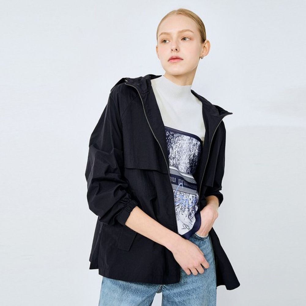 (Shes Miss) フラップストリングフード付きジャンパー_Swwjpo22010