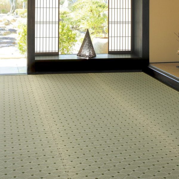 い草カーペット 畳の上敷き 花ござ 江戸間 2畳 174x174cm 畳の上に敷くもの 国産い草 100% ダイヤ 高品質 袋織 上敷 日本製