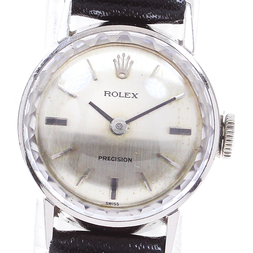ロレックス ROLEX 2637 プレシジョン K18WG cal.1400 カットガラス 手巻き レディース _839388【中古】 74,910円