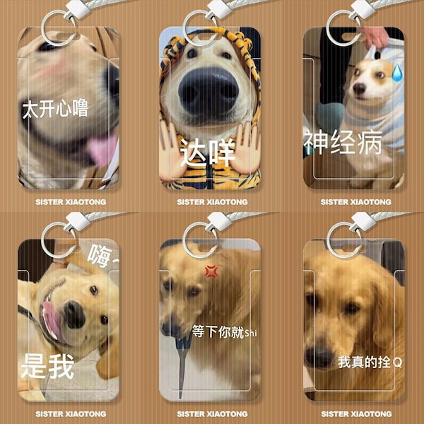 砂の彫刻 犬の顔文字パック スライドカバー カードセット 食事カード バスカード IDカード 保護カバー アクセスコントロールカード キャンパス