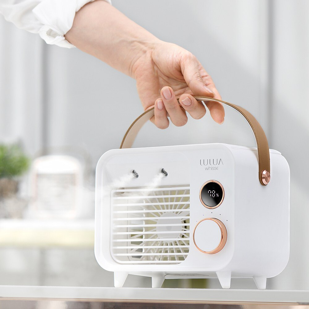 ルルアフィッセミニ冷風機エアクーラー氷扇風機扇風機(matt white)