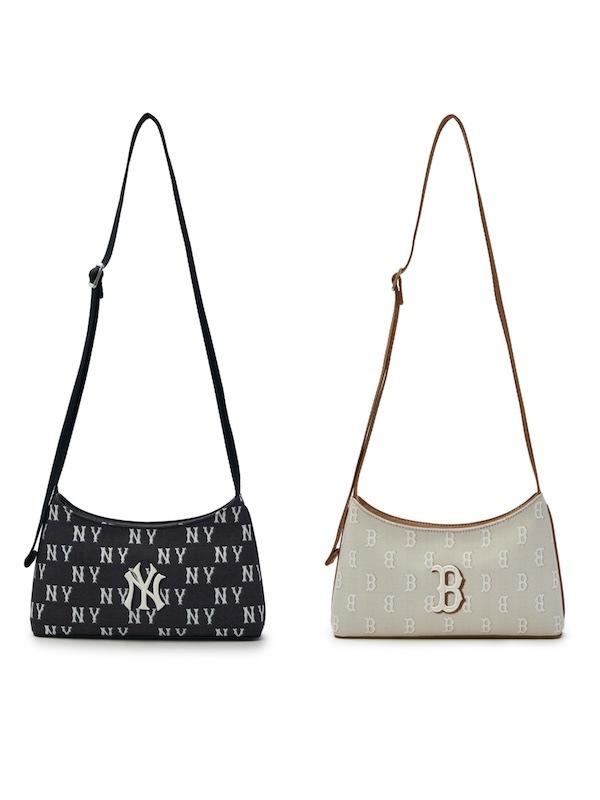 3ACRM015N 正規品保証 関税負担なし韓国限定販売 冬の新商品 クラシックモノグラム ジャカード クロスバッグ ニューヨークヤンキース