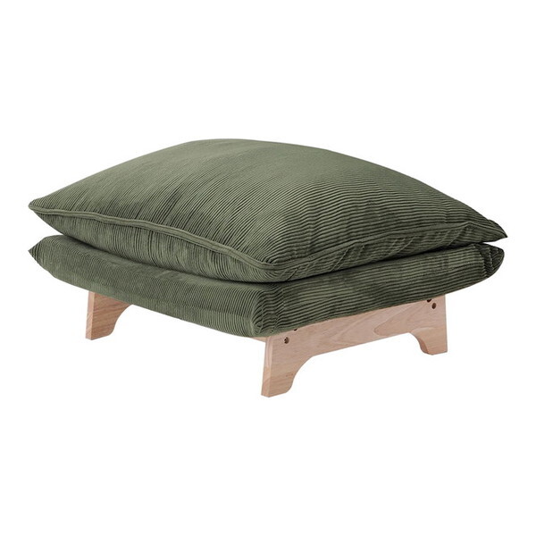 ホームテイスト SH-07-FRZO 脚付きローソファ オットマン単品 Cowser-カウザー- コーデュロイグリーン メーカー直送