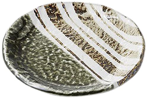 10個セット 丸盛皿 織部ストライプ6.0丸皿 [18.3 x 2.3cm] 【料亭 旅館 和食器 飲食店 業務用 器 食器】