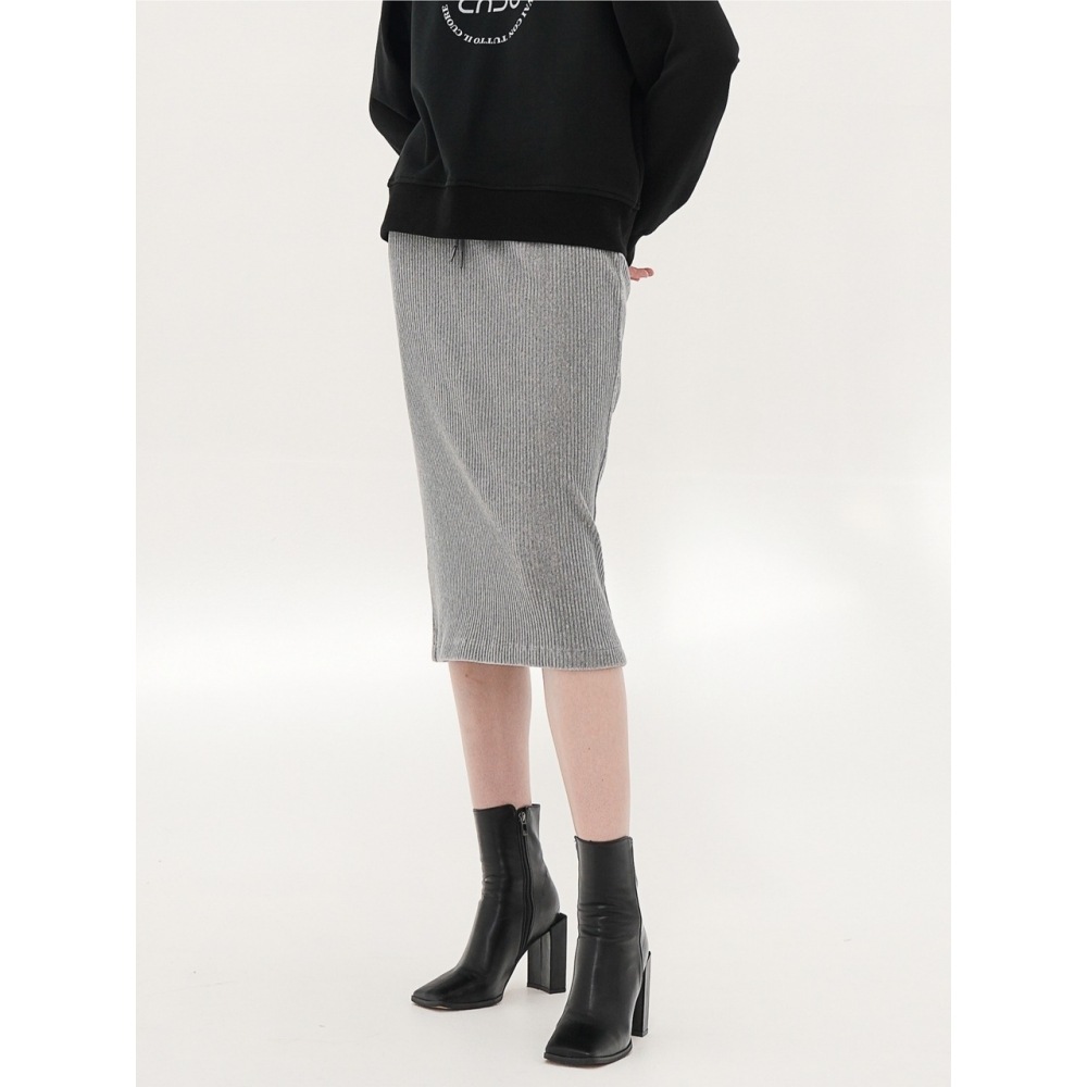 ACUD コーデュロイ ベンディング スカート グレー