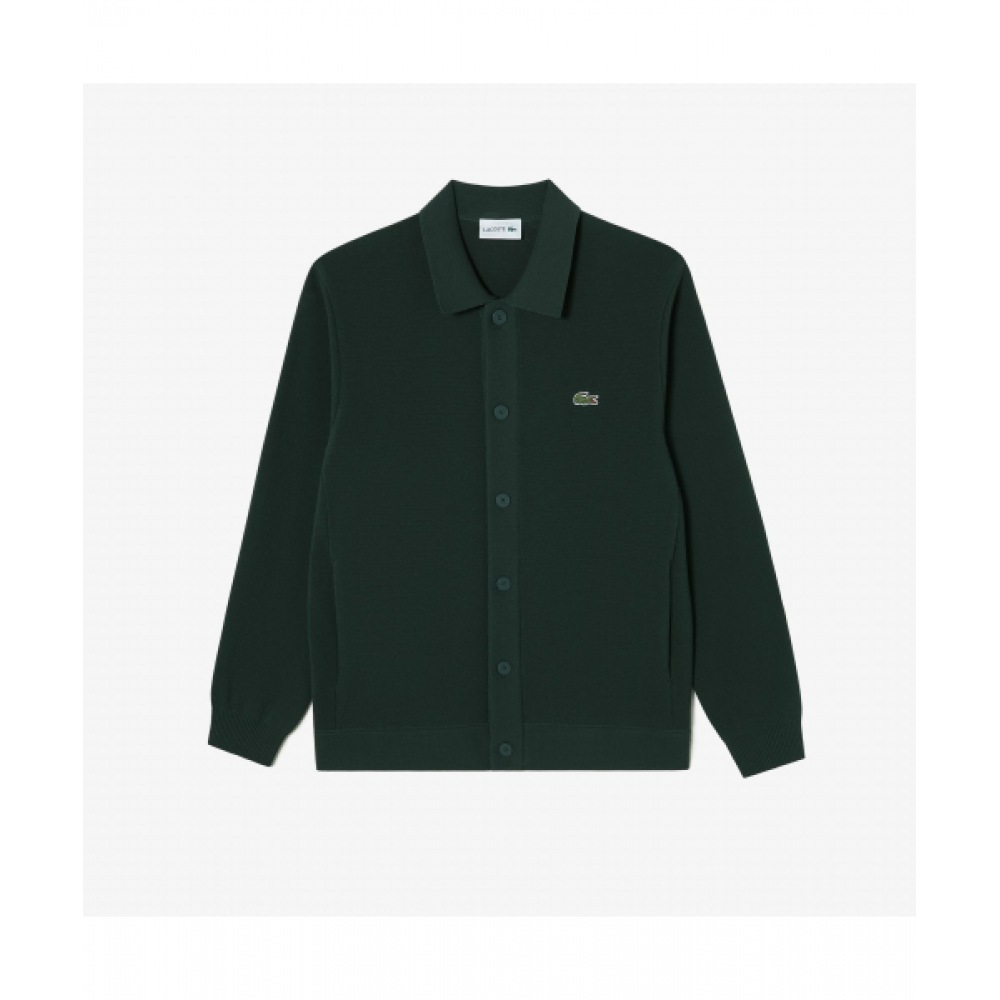 LACOSTE メンズトラッカーカーディガン [グリーン]