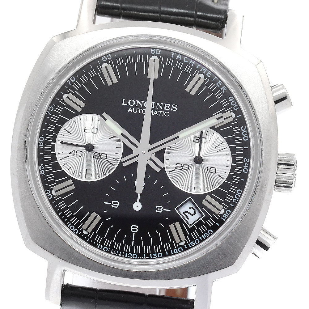 ロンジン LONGINES L2.791.4 ヘリテージ 1973 クロノグラフ デイト 自動巻き メンズ _957043【中古】