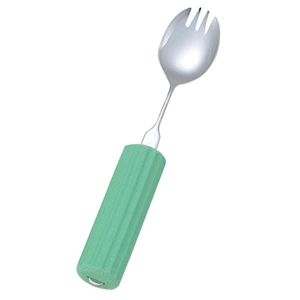 (まとめ)フセ企画 食事用具 オールステンレスハンドル・シリコンスポンジ付(3)S・F兼用大 N-3/SS-28(×3セット)