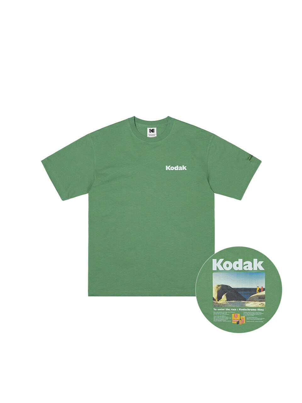 コダック アパレル メンズ シナーリー グラフィック Tシャツ カーキ