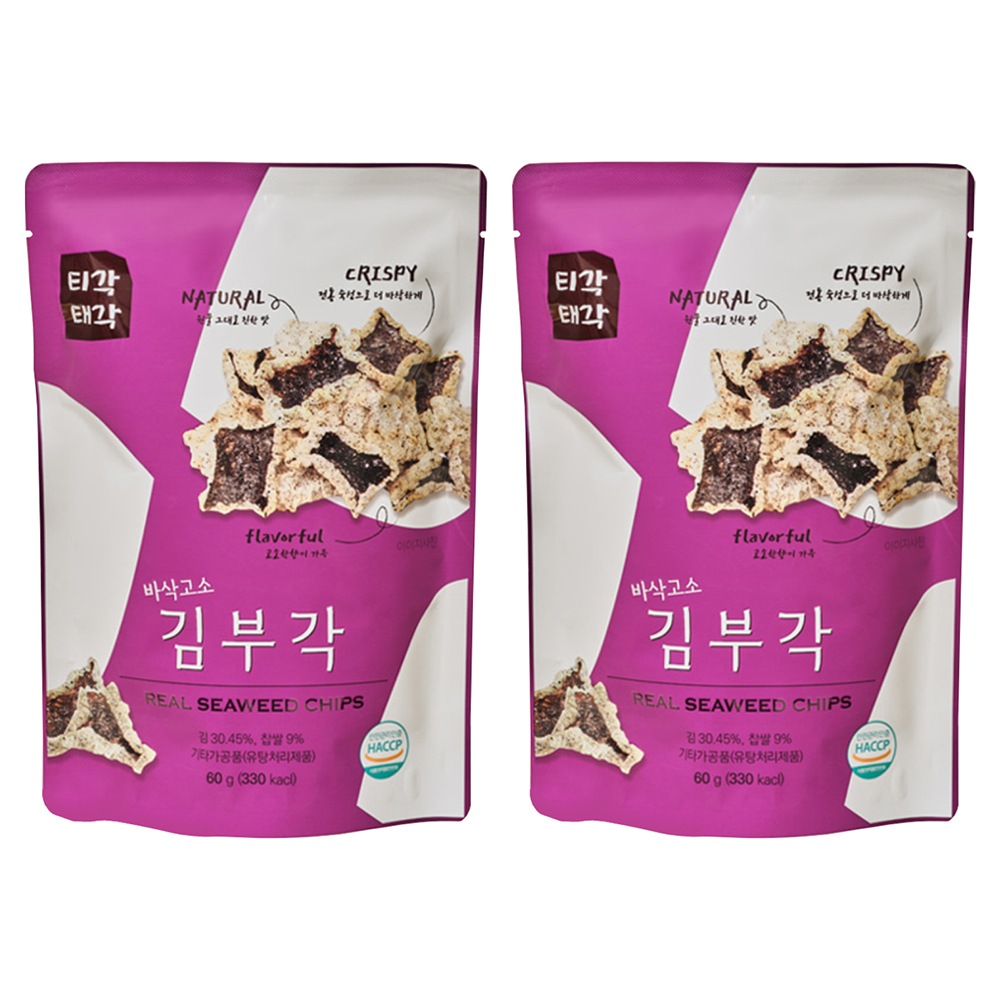 [ティカクテカク] パリッと香ばしい海苔スナック 60g x2個 4,880円