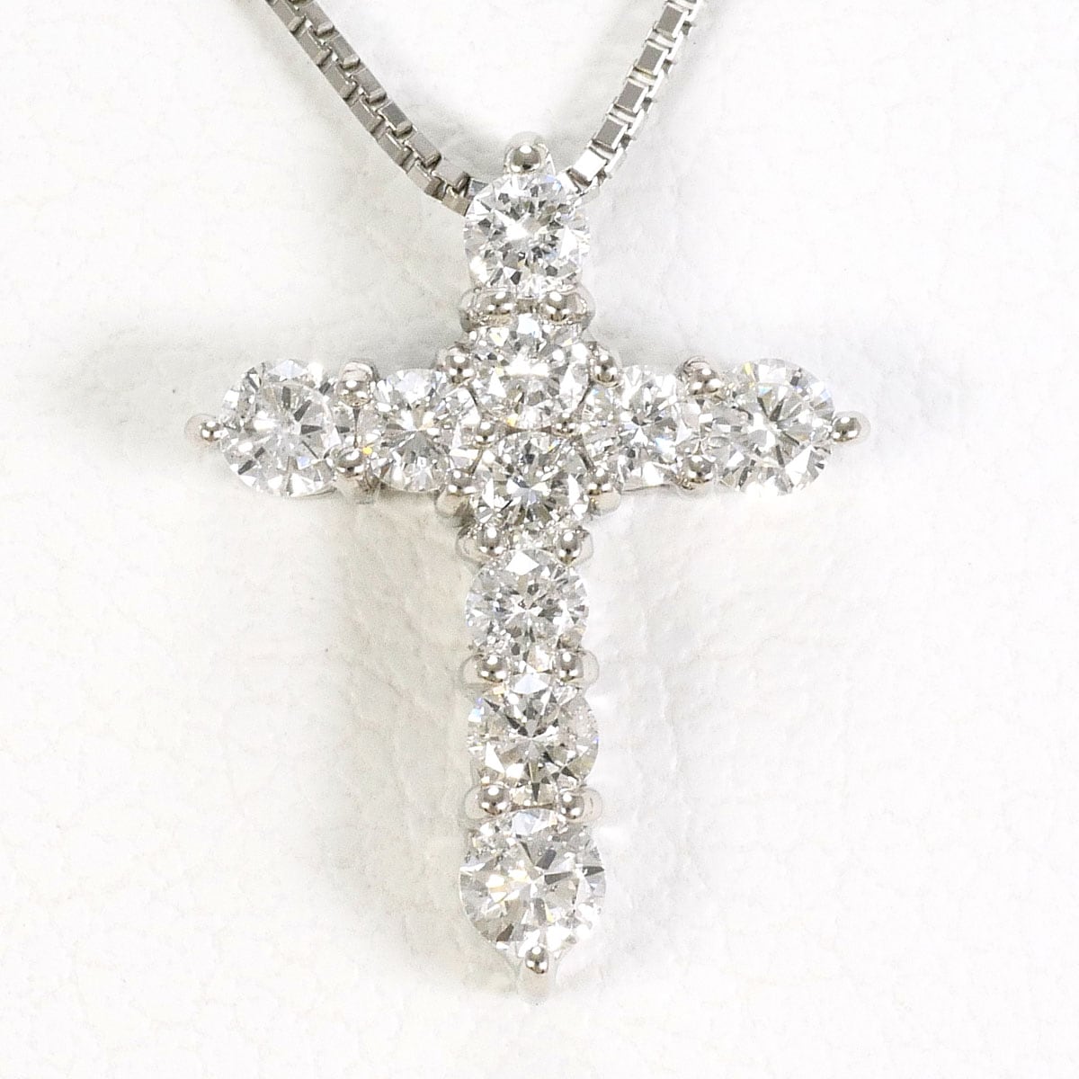 PT900 プラチナ PT850 プラチナ ネックレス ダイヤモンド 0.30ct 総重量約2.7g 約44cm 中古