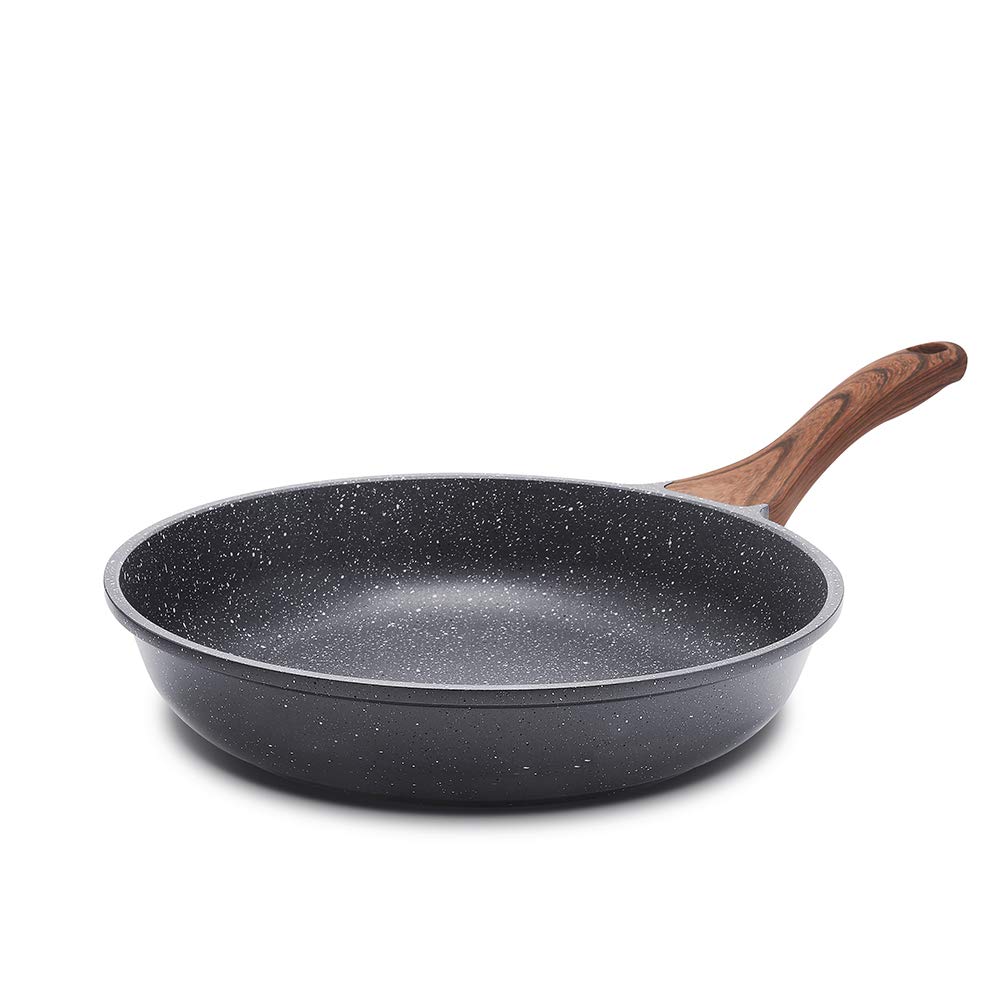 SENSARTE フライパン 28cm 軽量 IH・ガス火対応 マーブルコート 焦げ付きにくい PFOAフリー 有害物質不使用 お手入れ簡単 ノンスティック加工 こびりつきにくい グレー 高熱効率 一