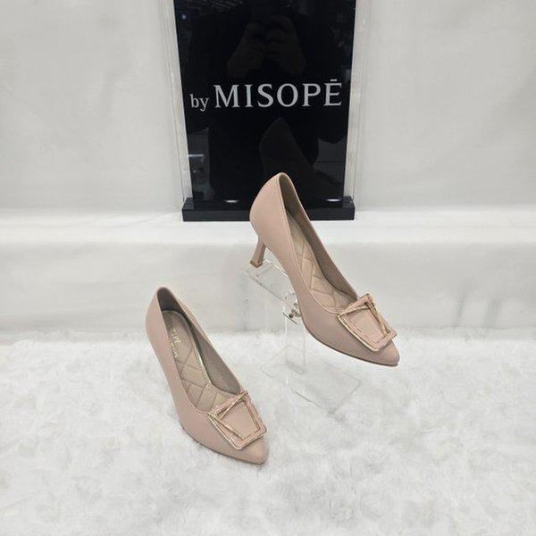 By 女性モダンポイントバックルヒール 112HT411SZ006 LPINK 3 JJ