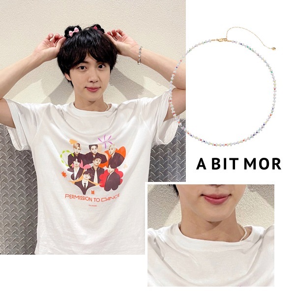 bts JIN着用[ABITMOR] RAINBOW N necklace